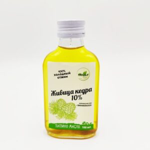 Живиця кедрова 10% на кедровому маслі свіжого віджиму, 100 мл.